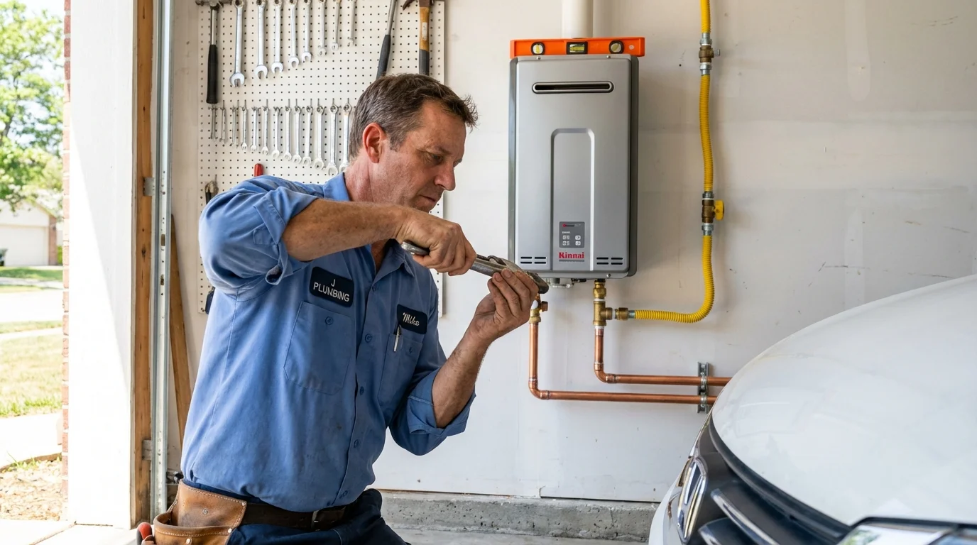 Tankless water heater installation by a Johns Plumbing LLC plumber in Kremmling